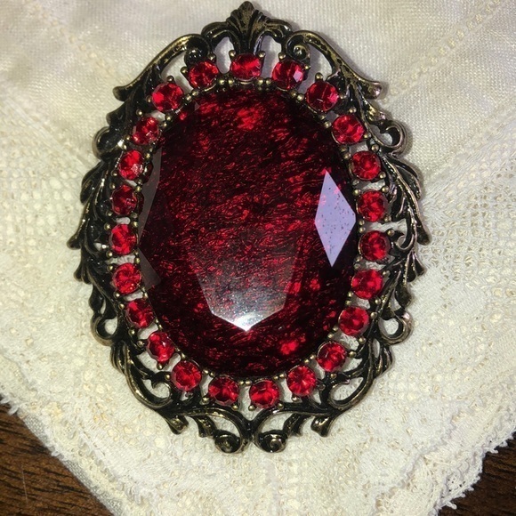 Vintage Jewelry Vintage Victorian Ruby Red Antique Gold Estate